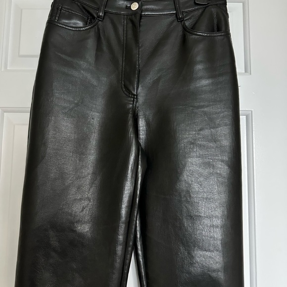 Aritzia Wilfred Black Melina Super High Rise Leather Pant - Picture 7 of 10